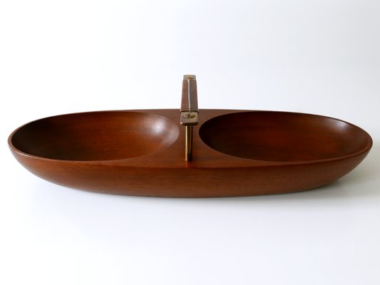 Mid-Century Modern Austrian Nut Bowl in Teak by Carl Auböck, 1950s-WPT-1273952