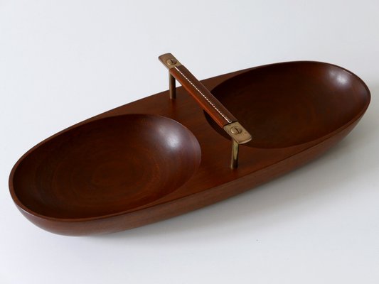 Mid-Century Modern Austrian Nut Bowl in Teak by Carl Auböck, 1950s-WPT-1273952