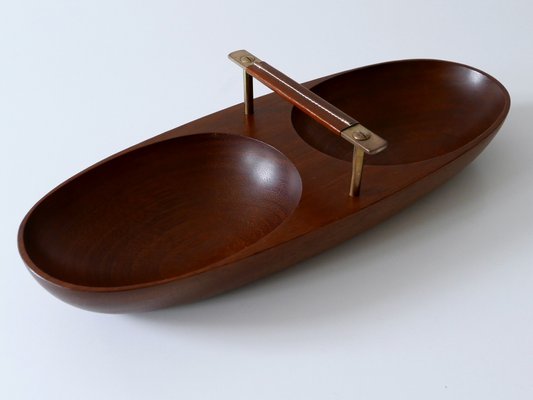 Mid-Century Modern Austrian Nut Bowl in Teak by Carl Auböck, 1950s-WPT-1273952