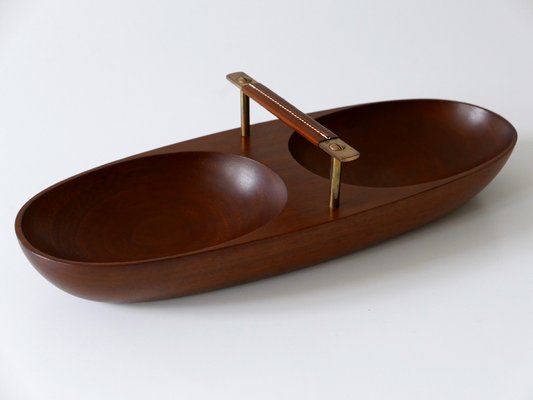 Mid-Century Modern Austrian Nut Bowl in Teak by Carl Auböck, 1950s-WPT-1273952