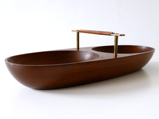 Mid-Century Modern Austrian Nut Bowl in Teak by Carl Auböck, 1950s-WPT-1273952