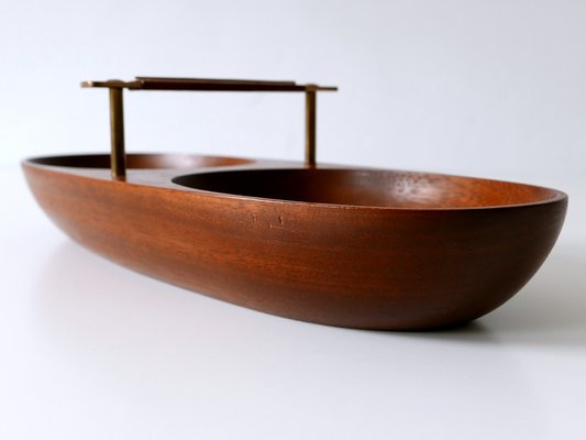 Mid-Century Modern Austrian Nut Bowl in Teak by Carl Auböck, 1950s-WPT-1273952