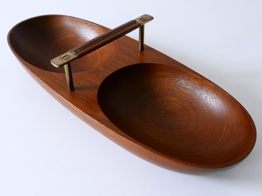 Mid-Century Modern Austrian Nut Bowl in Teak by Carl Auböck, 1950s-WPT-1273952