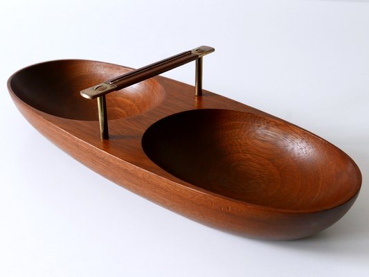 Mid-Century Modern Austrian Nut Bowl in Teak by Carl Auböck, 1950s-WPT-1273952