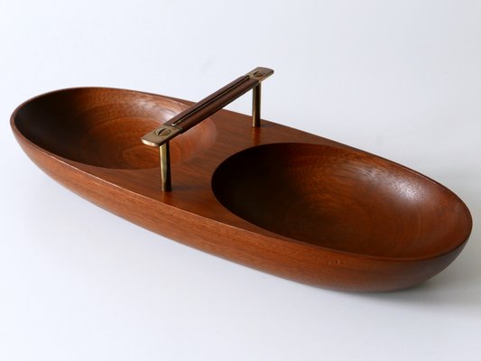 Mid-Century Modern Austrian Nut Bowl in Teak by Carl Auböck, 1950s-WPT-1273952