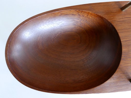 Mid-Century Modern Austrian Nut Bowl in Teak by Carl Auböck, 1950s-WPT-1273952