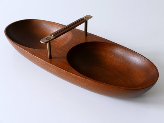 Mid-Century Modern Austrian Nut Bowl in Teak by Carl Auböck, 1950s-WPT-1273952