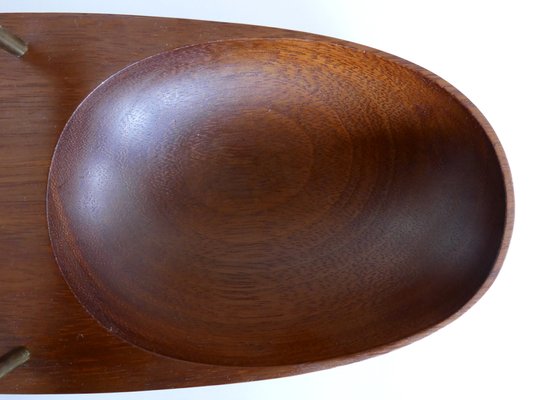 Mid-Century Modern Austrian Nut Bowl in Teak by Carl Auböck, 1950s-WPT-1273952