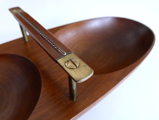 Mid-Century Modern Austrian Nut Bowl in Teak by Carl Auböck, 1950s-WPT-1273952