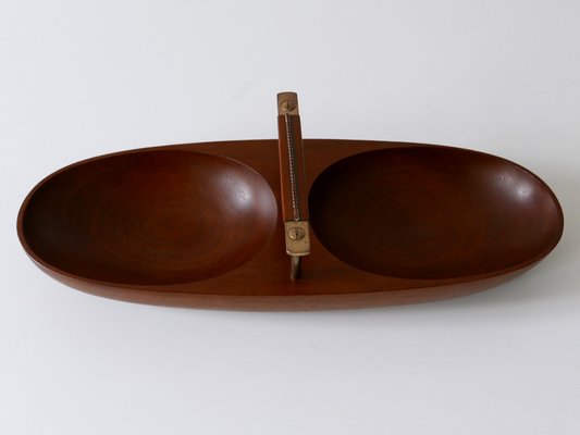 Mid-Century Modern Austrian Nut Bowl in Teak by Carl Auböck, 1950s-WPT-1273952