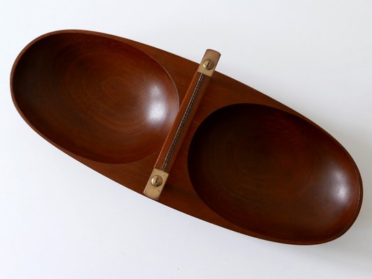 Mid-Century Modern Austrian Nut Bowl in Teak by Carl Auböck, 1950s-WPT-1273952