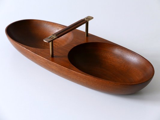 Mid-Century Modern Austrian Nut Bowl in Teak by Carl Auböck, 1950s-WPT-1273952