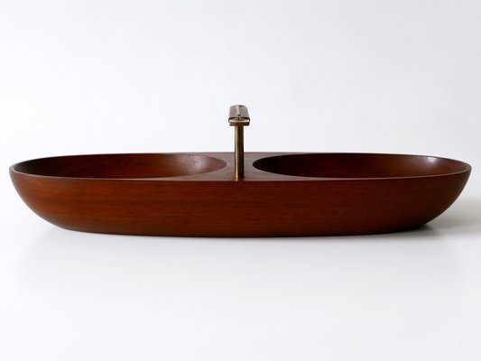 Mid-Century Modern Austrian Nut Bowl in Teak by Carl Auböck, 1950s-WPT-1273952