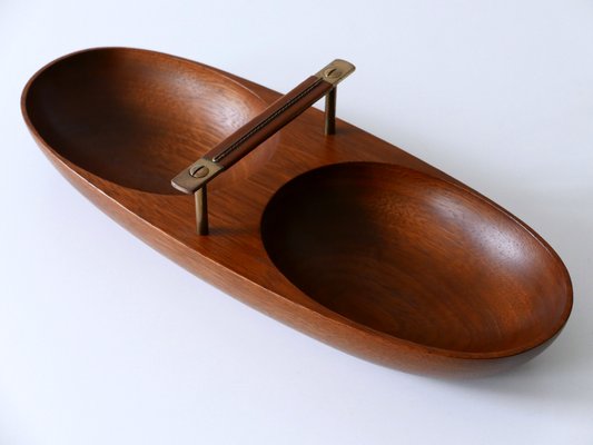 Mid-Century Modern Austrian Nut Bowl in Teak by Carl Auböck, 1950s-WPT-1273952