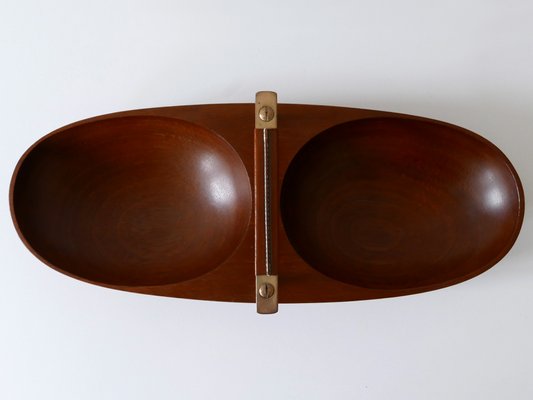 Mid-Century Modern Austrian Nut Bowl in Teak by Carl Auböck, 1950s-WPT-1273952