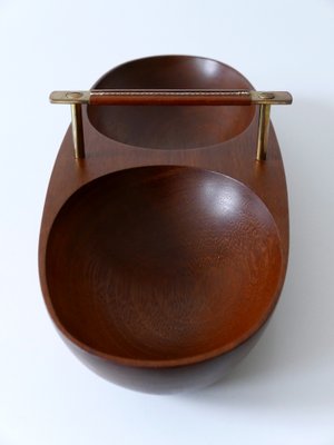 Mid-Century Modern Austrian Nut Bowl in Teak by Carl Auböck, 1950s-WPT-1273952