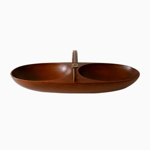 Mid-Century Modern Austrian Nut Bowl in Teak by Carl Auböck, 1950s-WPT-1273952