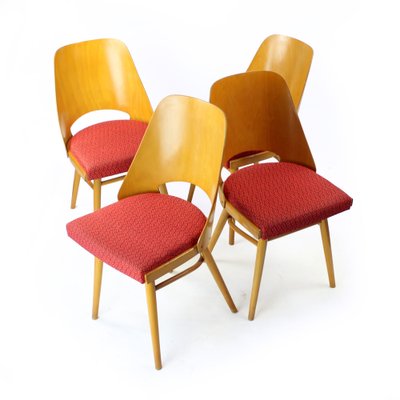 Mid-Century Modern Beech Chairs by Oswald Haerdtl for Thonet, 1960s, Set of 4-UL-1720077