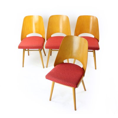 Mid-Century Modern Beech Chairs by Oswald Haerdtl for Thonet, 1960s, Set of 4-UL-1720077