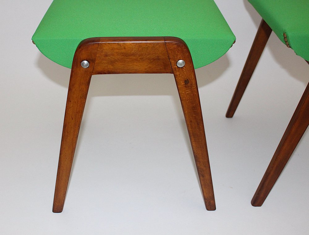 Mid-Century Modern Beech Model SW 2 Stools by Roland Rainer, Austria, 1955, Set of 2