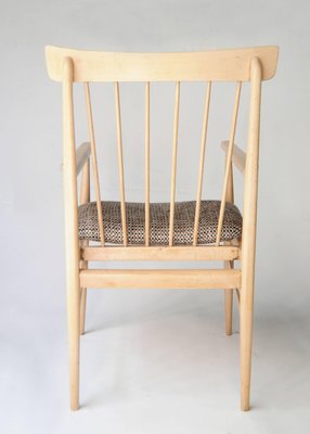 Mid-Century Modern Beige Beechwood Armchair, United States, 1950-UZ-862988