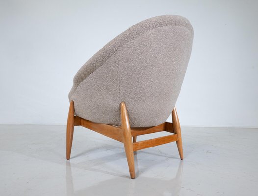 Mid-Century Modern Beige Fabric Armchairs by Julia Gaubek, Hungary, 1950s, Set of 2-FGA-1741960