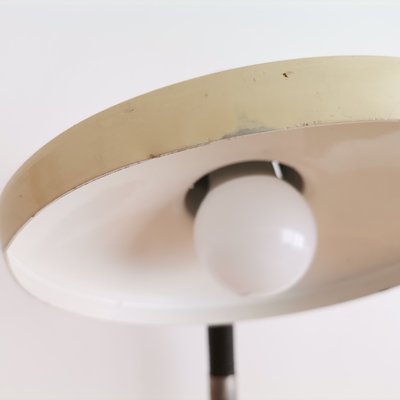 Mid-Century Modern Beige Metal Gooseneck Work Desk Table Lamp, 1960s-SCS-1137368