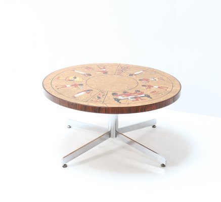 Mid-Century Modern Belgian Coffee Table with Tiles by Denisco, 1970s-MY-947718