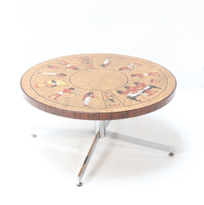 Mid-Century Modern Belgian Coffee Table with Tiles by Denisco, 1970s-MY-947718