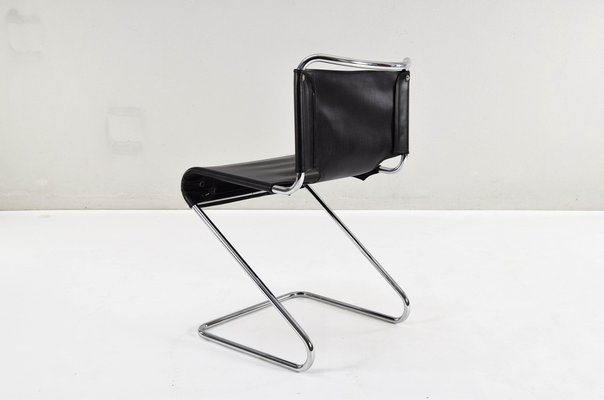 Mid-Century Modern Black Biscia Chairs attributed to Pascal Mourgue for Steiner, France, 1970s, Set of 4-IJF-1843752