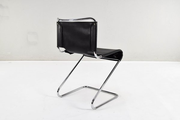 Mid-Century Modern Black Biscia Chairs attributed to Pascal Mourgue for Steiner, France, 1970s, Set of 4-IJF-1843752