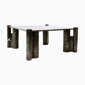 Mid-Century Modern Black Marble Square Coffee Table, 1970s-JG-1261771