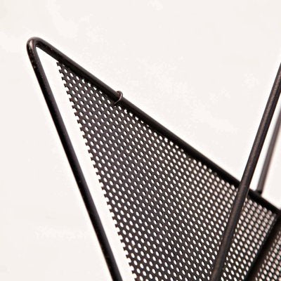 Mid-Century Modern Black Metal Magazine Holder by Mathieu Matégot, 1950s-WM-1317466