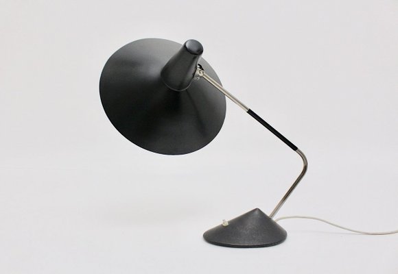 Mid-Century Modern Black Table Lamp, 1950s-NB-764705