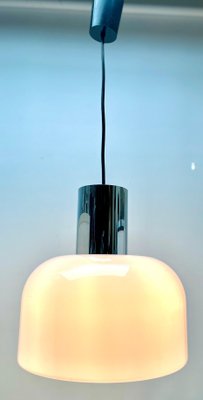 Mid-Century Modern Blown Glass Pendant Suspension Fixture from Glashütte Limburg, 1965-MJY-1394558