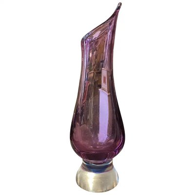 Mid-Century Modern Blue and Purple Murano Glass Vase from Seguso, 1970s-NMK-799509