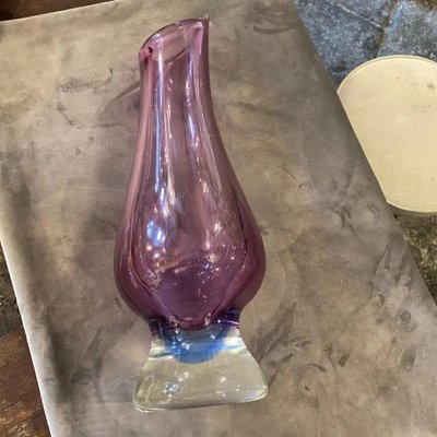 Mid-Century Modern Blue and Purple Murano Glass Vase from Seguso, 1970s-NMK-799509