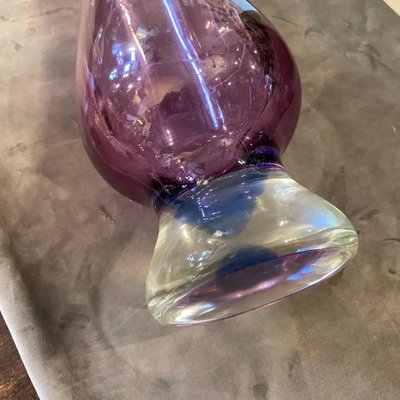 Mid-Century Modern Blue and Purple Murano Glass Vase from Seguso, 1970s-NMK-799509