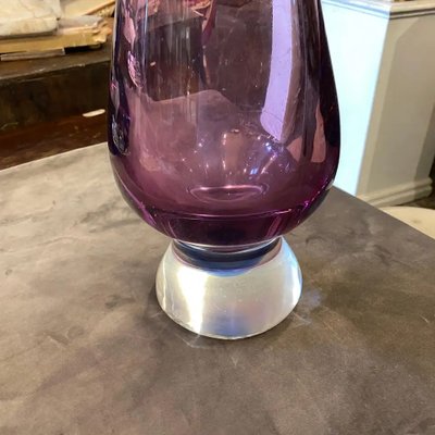 Mid-Century Modern Blue and Purple Murano Glass Vase from Seguso, 1970s-NMK-799509