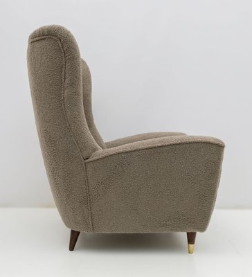 Mid-Century Modern Bouclè High Back Armchair by Isa Bergamo, 1950-FER-1747199