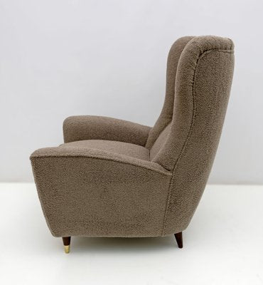 Mid-Century Modern Bouclè High Back Armchair by Isa Bergamo, 1950-FER-1747199