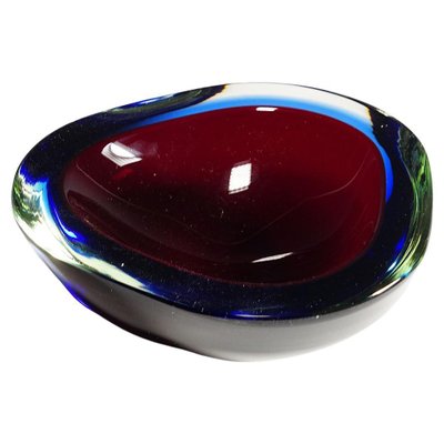 Mid-Century Modern Bowl in Murano Sommerso Art Glass, 1960s-KJP-1292527