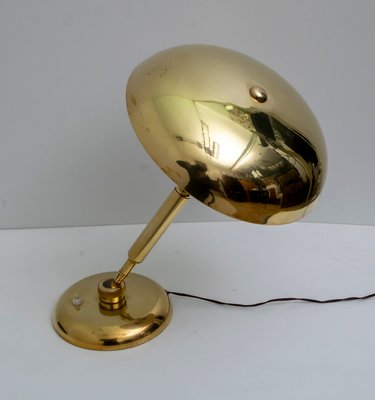 Mid-Century Modern Brass Adjustable Table Lamp by Giovanni Michelucci for Lariolux, 1940s-FER-786552