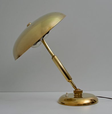 Mid-Century Modern Brass Adjustable Table Lamp by Giovanni Michelucci for Lariolux, 1940s-FER-786552