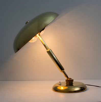 Mid-Century Modern Brass Adjustable Table Lamp by Giovanni Michelucci for Lariolux, 1940s-FER-786552