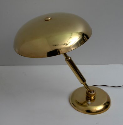 Mid-Century Modern Brass Adjustable Table Lamp by Giovanni Michelucci for Lariolux, 1940s-FER-786552