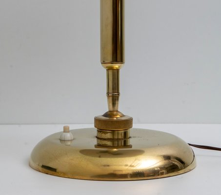 Mid-Century Modern Brass Adjustable Table Lamp by Giovanni Michelucci for Lariolux, 1940s-FER-786552