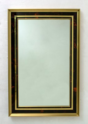 Mid-Century Modern Brass and Celluloid Mirror by Sandro Petti for Metal Art, 1970s-FER-800886