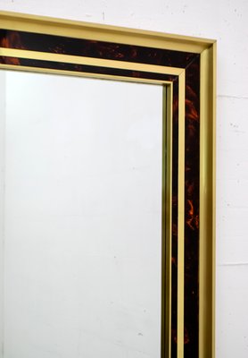 Mid-Century Modern Brass and Celluloid Mirror by Sandro Petti for Metal Art, 1970s-FER-800886