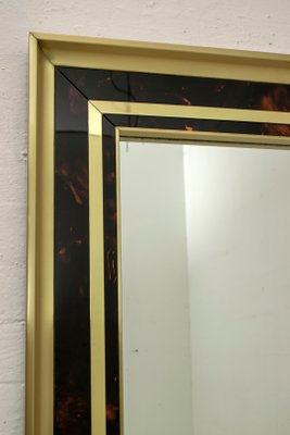 Mid-Century Modern Brass and Celluloid Mirror by Sandro Petti for Metal Art, 1970s-FER-800886